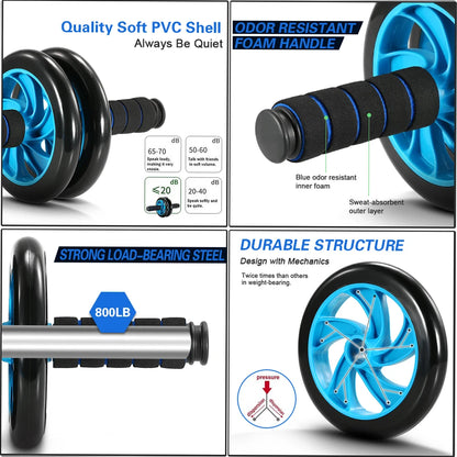 ENERGEA - Abdominal Wheel 5-Piece Fitness Set