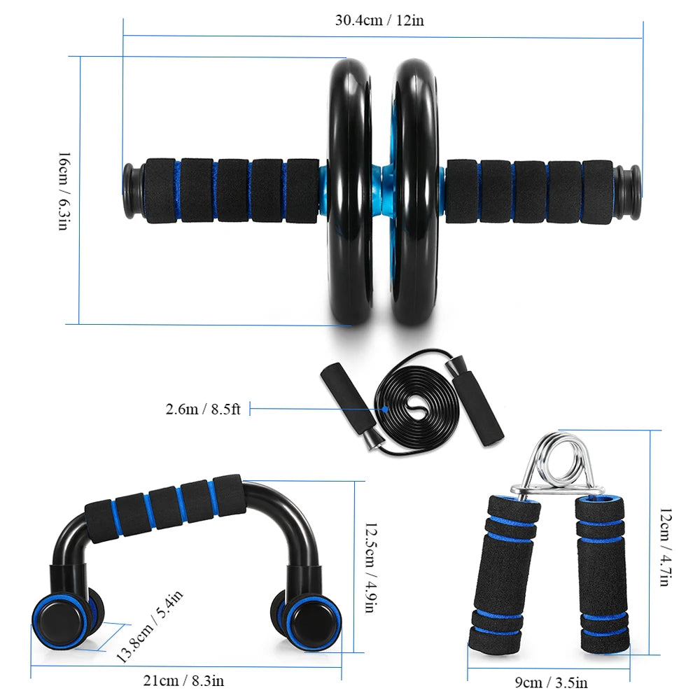 ENERGEA - Abdominal Wheel 5-Piece Fitness Set