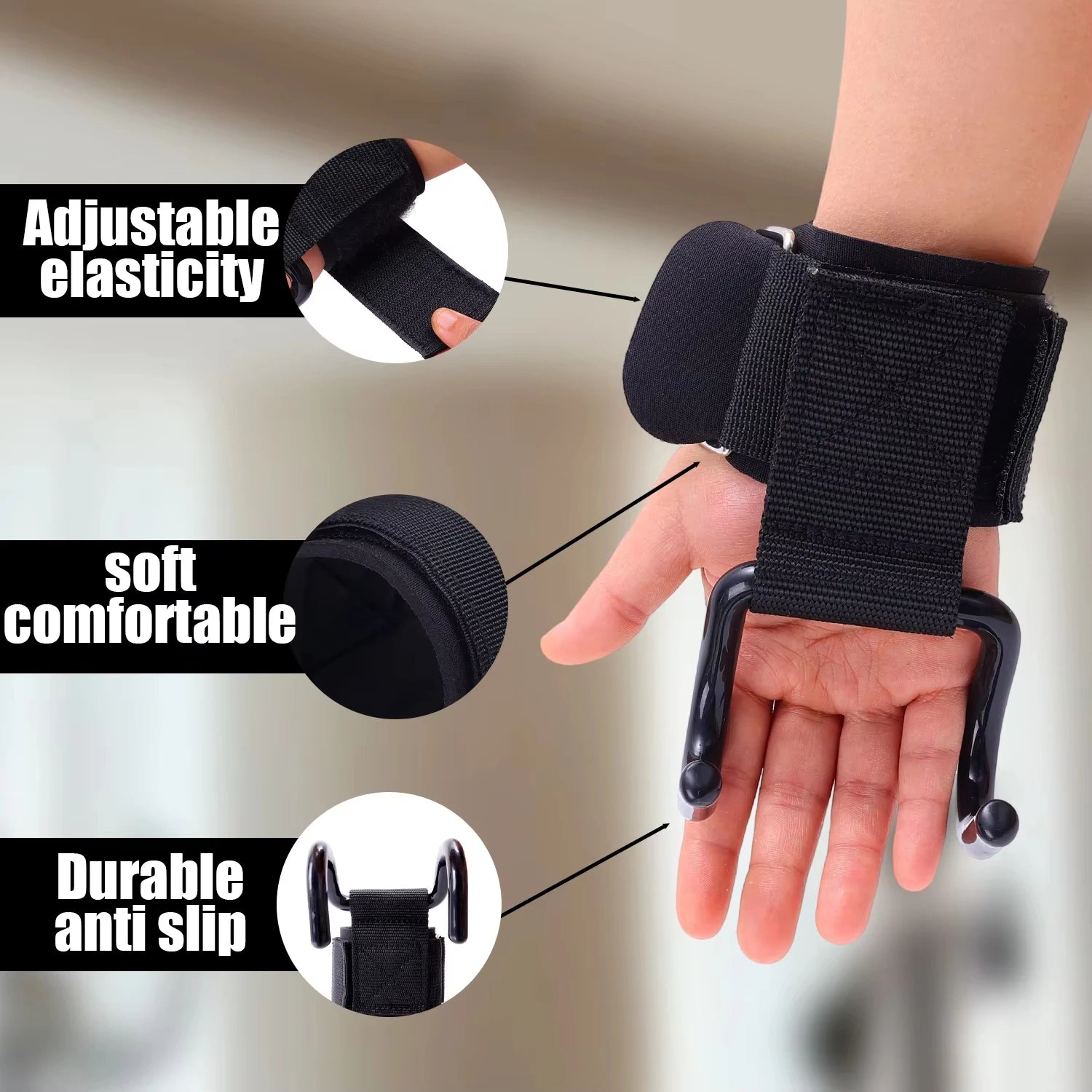 ENERGEA - Weight Lifting Hook Grips